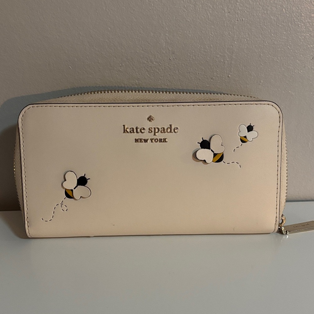 Kate Spade Yellow Shoulder Bag with Cream Floral Wallet - Picture 4 of 5